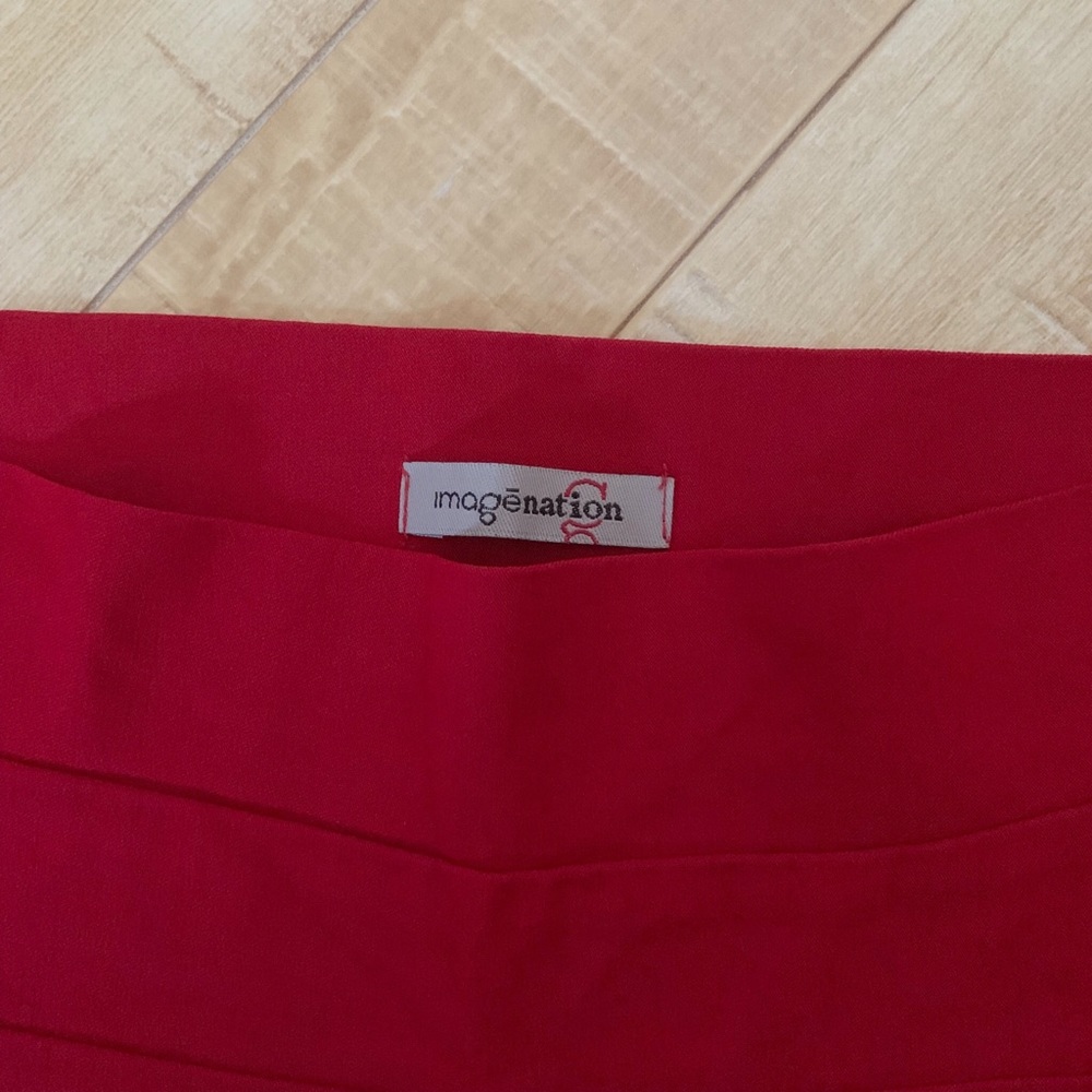 Red Mini Skirt - Picture 3 of 6